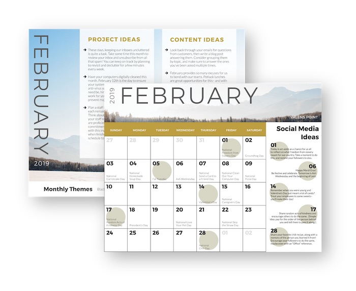 February 2019 Marketing Calendar