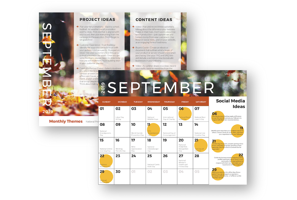 October 2019 Marketing Calendar