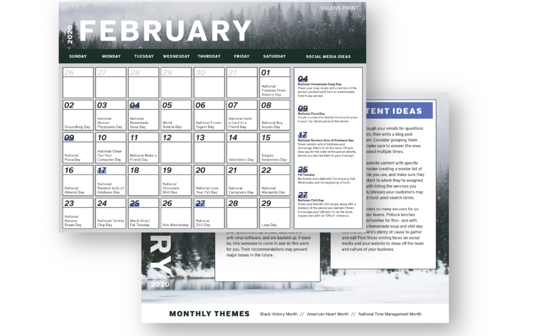 February 2020 Marketing Calendar